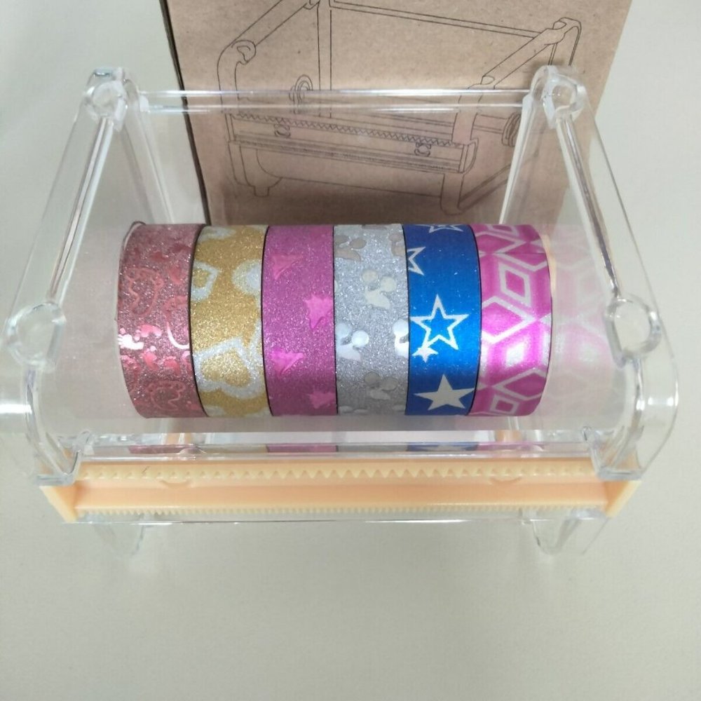 NEW- Washi Tape Holder Cutter with Washi Tape Included